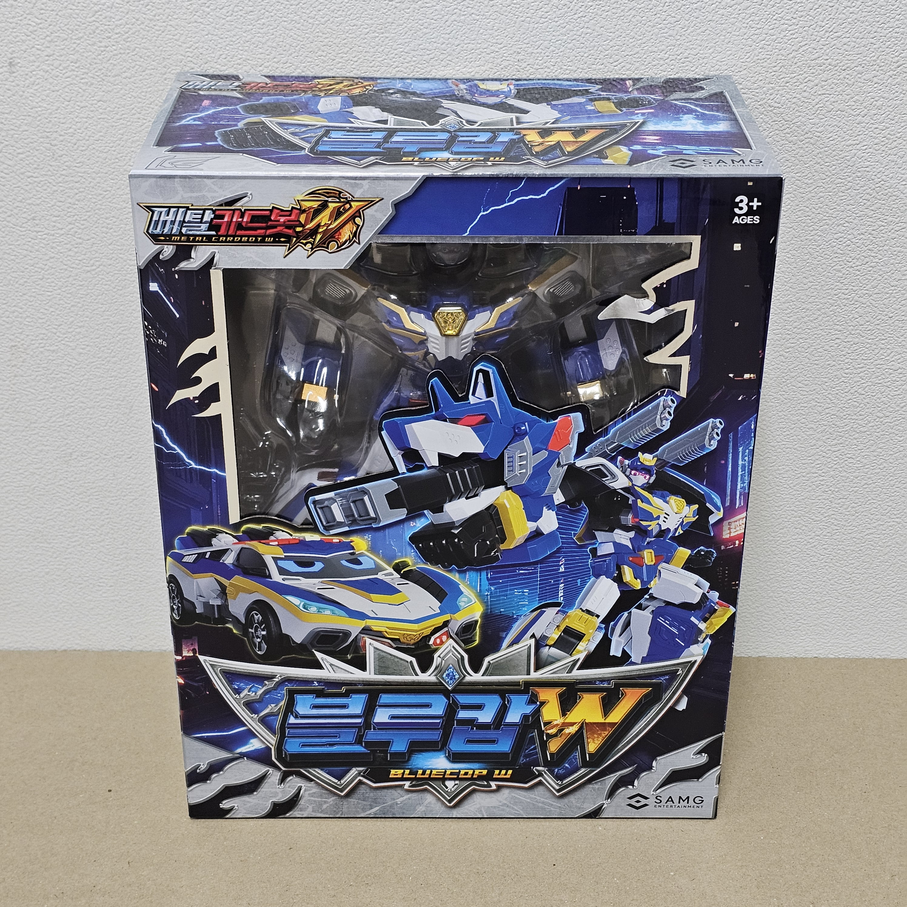 SAMG Metal Cardbot W 2025 Edition 4-Pack Transforming Robot Figures – Bluecop W, Heavy Iron W, Phantom Hornet, Tigun