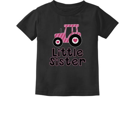 

Tstars Girls Little Sister Clothes Gift for Little Sister Little Sister Cute Pink Tractor Cute Little Sister Shirt Girl Toddler Infant Kids T Shirt