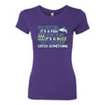 thumbnail image 2 of Wild Bobby, Sometimes It's A Fish Other Times It's A Buzz, Fishing, Women Slim Fit Junior Tee, Purple Rush, Small, 2 of 4