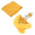 thumbnail image 5 of Atrezos para fotografía de bebés, bonito gorro para recién nacido, respetuoso con la piel, sombrero de oso, sombrero amarillo + envoltura + muñeca, 5 of 5