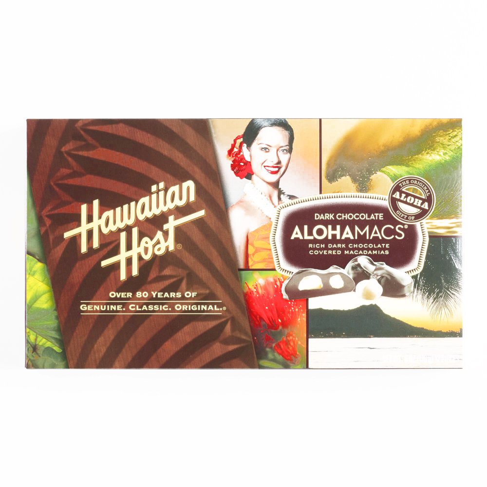 Hawaiian Host Dark Chocolate Alohamacs Box 6 oz each (4 Items Per Order, not per case) Walmart