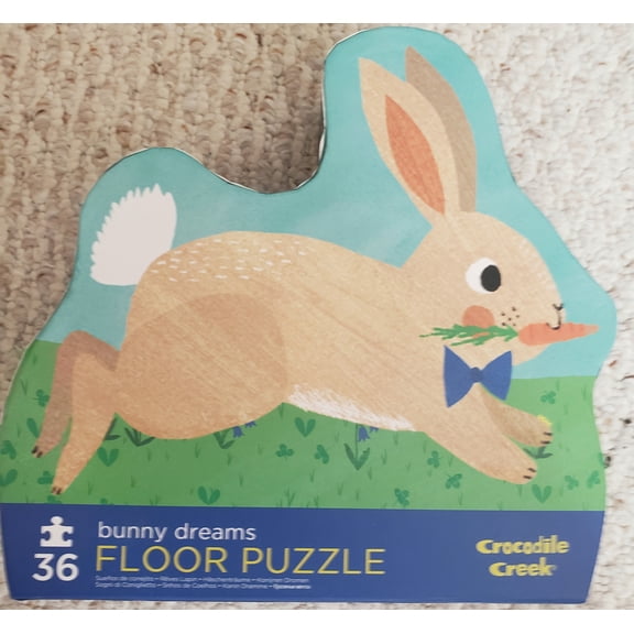Crocodile Creek 36 Piece Jigsaw Puzzle BUNNY DREAMS Shaped Puzzle For Ages 4 