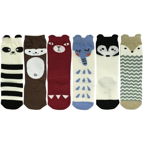 Wrapables® My Best Buddy Socks for Baby (Set of 6), Forest Friends (1-3)