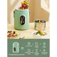 thumbnail image 6 of Multifunctional Health Pot - Portable Mini Electric Cooker with Ceramic Glaze Inner & Steamer, Small Slow Cooker with 12-Hour Reservation, for Porridge, Rice, Soup & Steaming (Green), 6 of 8