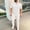 Set-A69White, variant on Gamivast Men's Casual Set Short Sleeve Button Neck Top and Pants with Pocket Detail Outfit for Summer Daily Work Golf Travel Lounge Walking Suit
