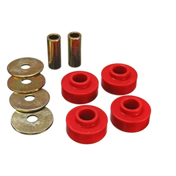 Energy Suspension 89-97 Ford Thunderbird / 99-04 Mustang Cobra Red Differential Carrier Bushings Fits select: 1999,2003-2004 FORD MUSTANG COBRA SVT