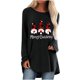 thumbnail image 2 of Pntutb Moda Mujer O-cuello Camiseta de manga larga Otoño Impresión Chirstmas Blusa suelta tops Pntutb Pntutb-5006, 2 of 5