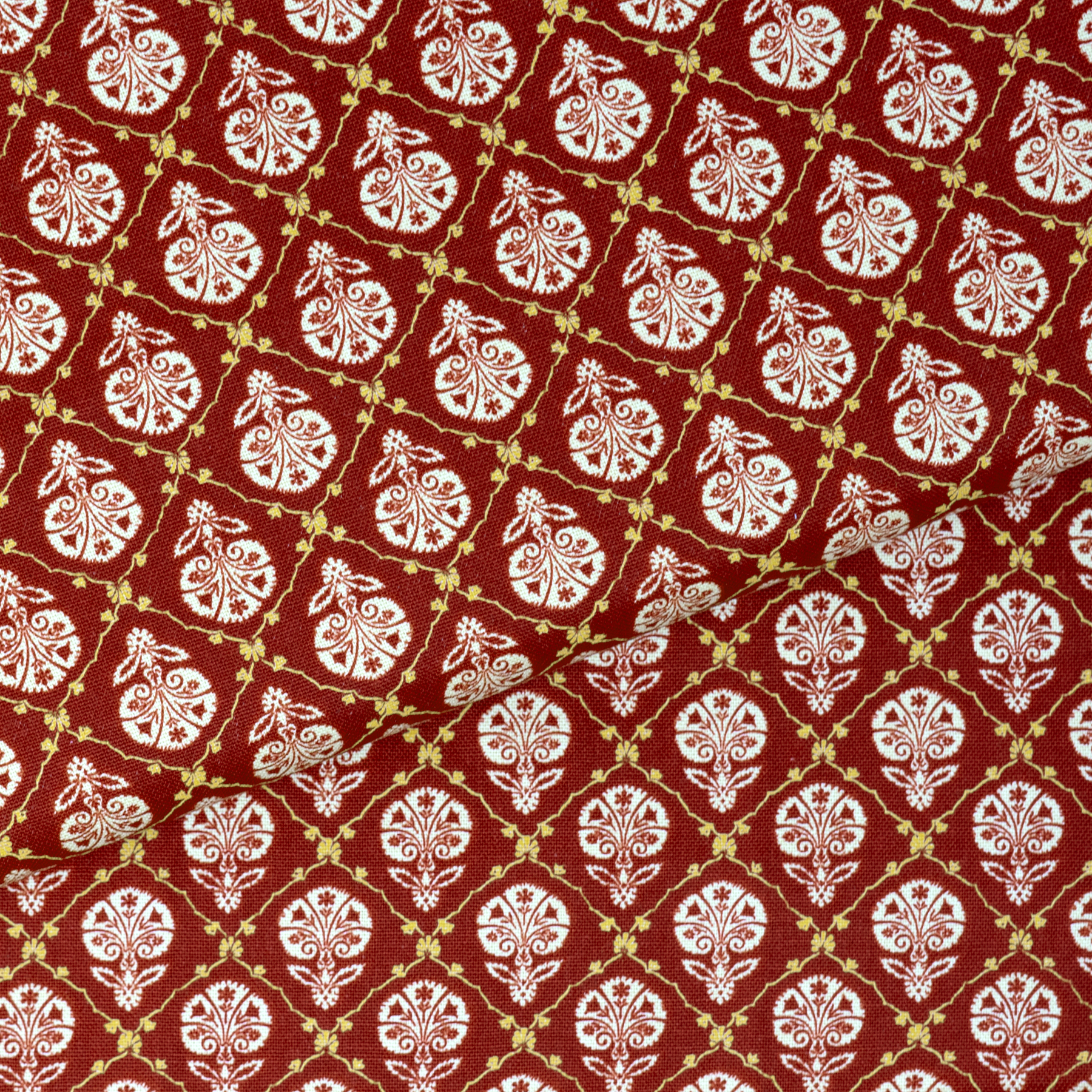 Waverly Inspirations 54" 100% Cotton Floral Sewing & Crafting Fabrics, 8 yd By the Bolt, Red and Beige