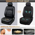 thumbnail image 5 of CHAQLIN Cat Eye Pattern Design Car Seat Covers for Pets, Non-Slip Padded Front Seat Protector Pads for SUV, Quilted Padded Fabric Car Front Seat Covers, 5 of 7