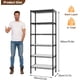 thumbnail image 2 of Estantería de Almacenamiento Ajustable de Metal de 6 Niveles,Estante Organizador Metálico para el Baño,Cocina,Anaquel Metálico Multiusoscon Hoja PP,60x35.5x180CM (Negro), 2 of 4