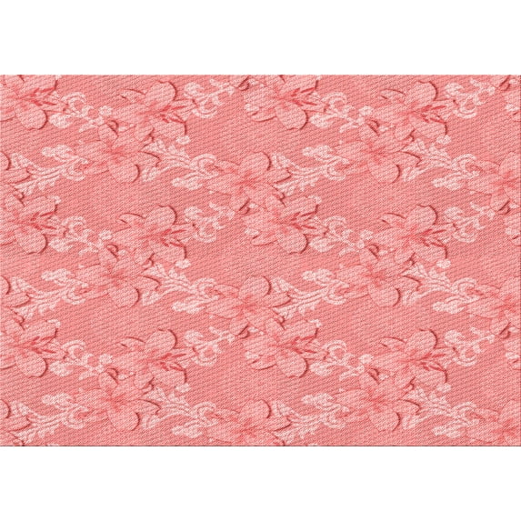 Ahgly Company Machine Washable Indoor Rectangle Transitional Pastel Pink Area Rugs, 7' x 10'