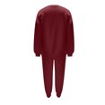 thumbnail image 5 of Scyoekwg Women 2 Piece Outfits Sweatsuit Long Sleeve Sweatshirt Jogger Sweatpant Matching Outfits Two Piece Set Fashion Casual Sweatsuit Tracksuit (Wine,M), 5 of 6