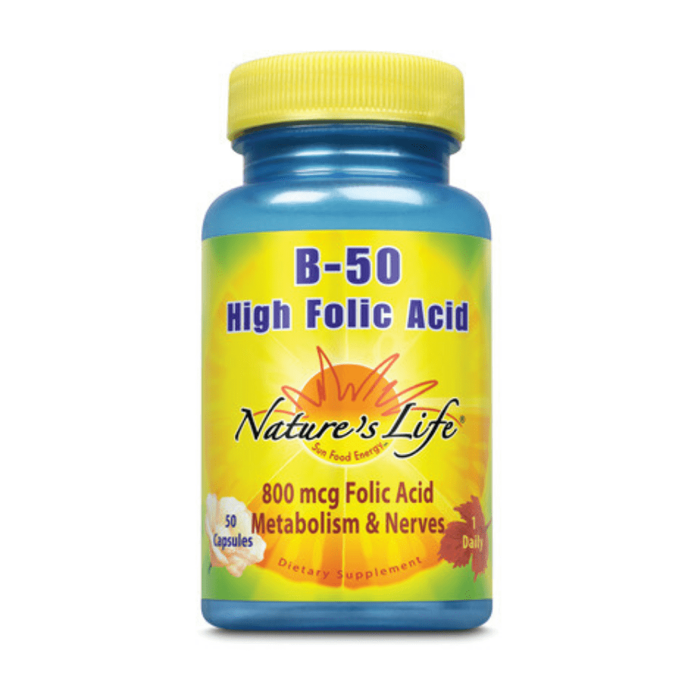Nature's Life High Folic Acid B-50 | 50 ct 50 mg