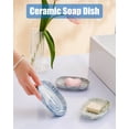 thumbnail image 2 of AIMAIAIMAI Ceramic Soap Dish Holder, Decorative Marble Bar Soap Tray for Bathroom Kitchen Sink, 2 of 6