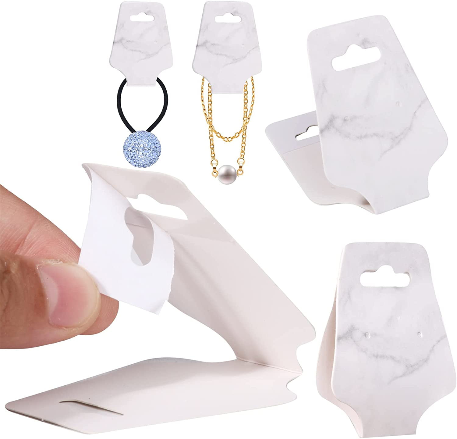  BESTOYARD 100pcs Ornament card hairband displaying card  earring card holder necklace packaging supplies choker holder cards locket  bracelet Jewelry Display Cards pvc paper holder accessories : Office  Products