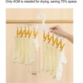 thumbnail image 2 of Yellow Laundry Drying Rack, Space Saving, Versatile, Anti-Drop, Plastic Sock Clips, Lightweight Drying Rack for Travel, 2 of 5