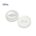 thumbnail image 3 of Uxcell 12pcs 28L Cream White Round Sewing Buttons 18mm 11/16" Resin 2-Hole Fish Eye Craft Replacement Button, 3 of 7