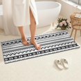 thumbnail image 4 of Black Geometric Striped Pattern Bathroom Rugs Mat,Non Slip Microfiber Bathroom Rug,Rubber Backing,Soft Bathroom Mats for Bathroom Floor,Tub and Shower,60x24in(150x60cm), 4 of 5
