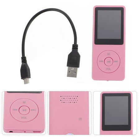 FENGGUIQU 1 Set Audio Plastic Music Player Pink for Kids Hiking and Traveling