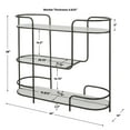 thumbnail image 7 of Uttermost Trolley Bar Tempered Glass and Marble Console in White/Satin Black, 7 of 7