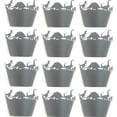 thumbnail image 2 of Mini forros para cupcakes, 12 unidades, diseño de dinosaurio, tazas de papel para magdalenas, tazas de hornear para fiesta de boda (negro), 2 of 2