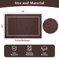 thumbnail image 2 of Placemats Set of 4, Yamaziot Double Layer Cloth Fabric Heat Resistant Place Mat, Washable Reversible Rectangle Dining Table Mats, Hollow Brown, 12"x18", 2 of 7
