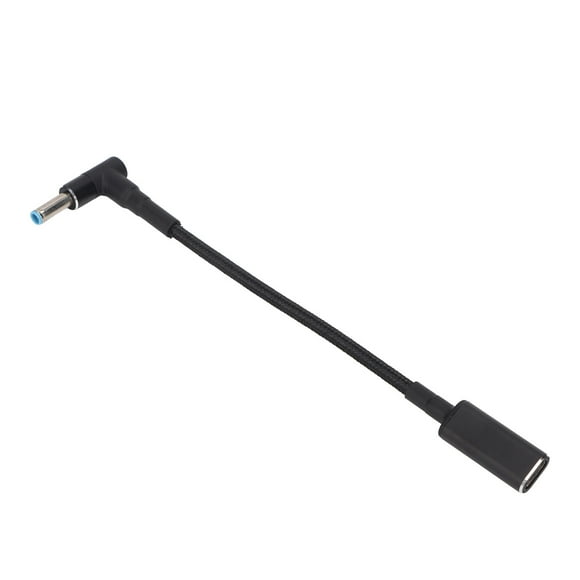 Adaptador USB C a CC PD 100W tipo C a CC adaptador de carga de extensión de puerto de 4,5x0,6mm para ordenador portátil con puerto HP de 4,5x0,6mm