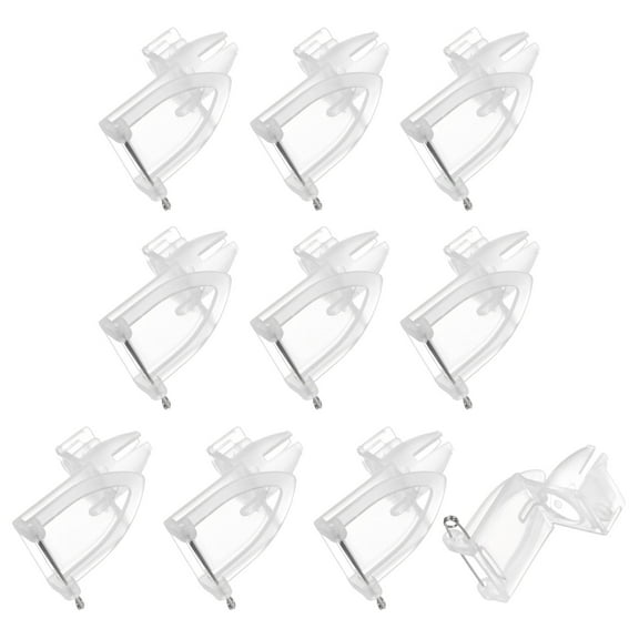 Uxcell 25-Pack Boutonnieres Safety Pins, Plastic Triangle Corsage Pin Buttonhole Flowers Pins for Wedding/Bridegroom Brooch/Party, Safety Clips Holder [4.5cm, White]