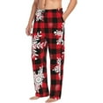 thumbnail image 2 of Kll Mens Pajama Pants For Men,Mens Lounge Pants,Funny Gifts For Men,Men'S Pajama Bottoms-Snowflakes On A Buffalo Plaid, 2 of 9