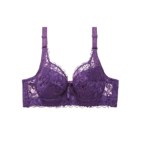 

Tomshoo Women Lace Bra with Underwire Thin Padded Plus Size Bras