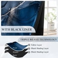 thumbnail image 5 of Navy Blue Marble Blackout Curtains for Bedroom,Abstract Marble Gold Line Curtains for Living Room,52x63 Inch,2 Panels, 5 of 7