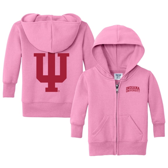 Infant Chad & Jake Pink Indiana Hoosiers Primary Logo Full-Zip Hoodie