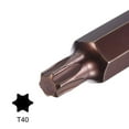thumbnail image 3 of Uxcell 1/2" Square Drive x T40 Torx Bit Socket, S2 Steel Bits, CR-V Sockets 200mm Length (for Hand Use Only), 3 of 6