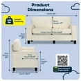 thumbnail image 2 of Serta Palisades 61" Track Arm Sofa, Easy Care Polyester, Loveseat or Couch for Small Spaces, Buttercream, 2 of 16