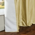 thumbnail image 5 of TWOPAGES Luxury Pinch Pleat 42 W X 102 L Inch Curtain 100% Dupioni Silk Light Filtering Drape for Bedroom, 1 Panel, Cashew, 5 of 5