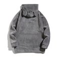 thumbnail image 3 of Yiaimeir Cozy Fleece Hoodie with Cute Ear Design for Men and Women Plush Warm Pullover Sweatshirt with Kangaroo Pocket and Drawstring Hood, 3 of 3