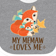 thumbnail image 4 of Inktastic Memaw Loves Me Fox Grandchild Boys or Girls Baby Bib, 4 of 4