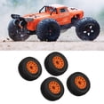 thumbnail image 4 of Short Course Truck Tires, RC Car Wheel Tires Concavoconvex Texture 11cm Diameter  For 1/10 Orange, 4 of 8