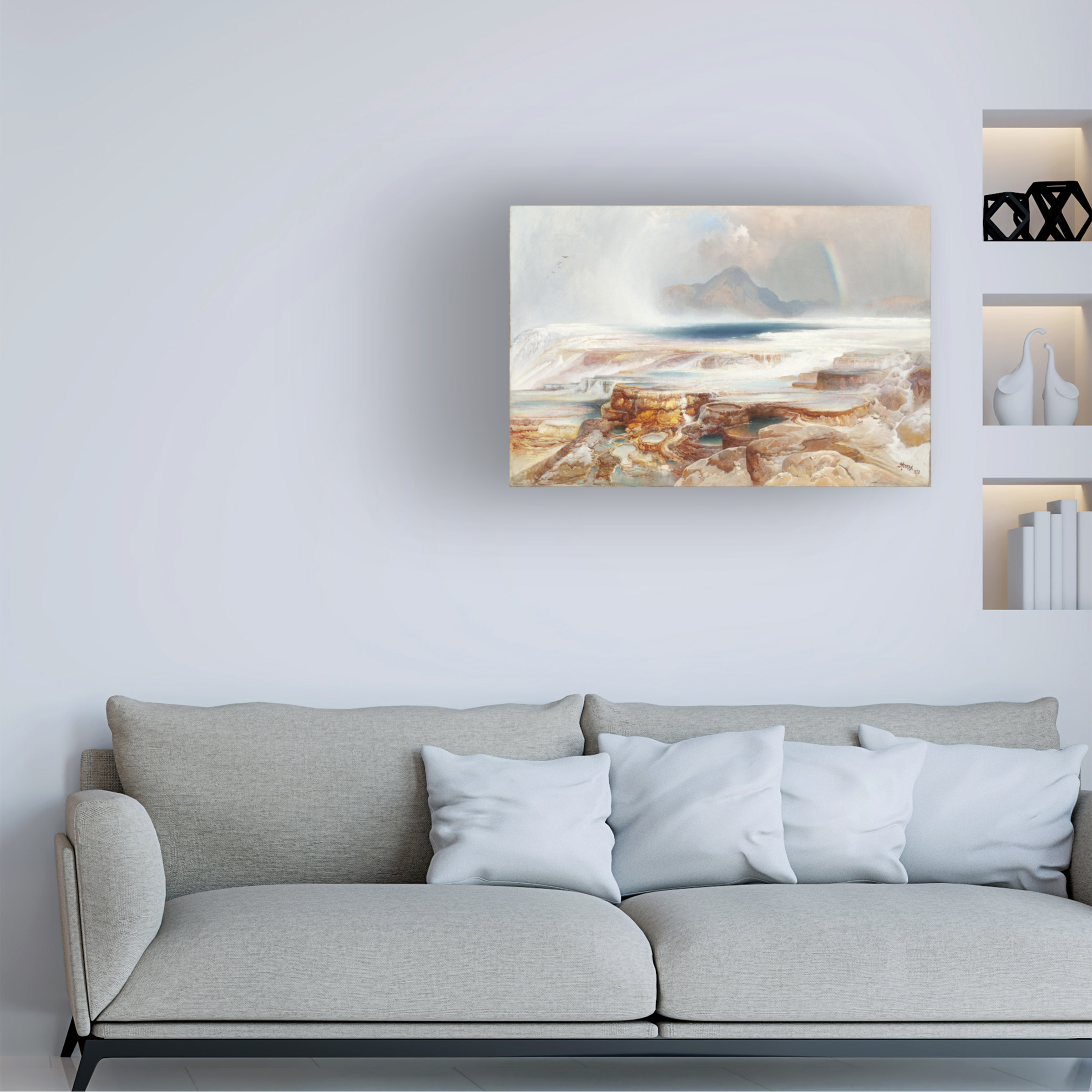 Thomas Moran 'Hot Springs Of The Yellowstone' Canvas Art