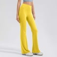 thumbnail image 4 of Dxzfnsa Pants for Women Summer Women's High Waisted Flared Full-Length Leggings Soft Solid Color Yoga Pants Lightweight Gym Workout Trousers, 4 of 4