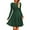 Dark Green, variant on PRETTYGARDEN Women's Spring Fall Short Dress Ribbed Knit Crewneck Long Sleeve A Line Flowy Casual Elegant Going Out Dresses