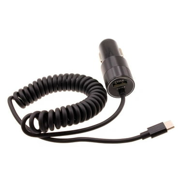 USB-C 36W Fast Car Charger for iPhone 16/Pro/Max/Plus - Power Adapter Coiled Type-C Cable Extra USB Port DC Socket Quick Charge for iPhone 16/Pro/Max/Plus