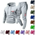 thumbnail image 5 of BangWanChi 2 Piece Sets for Men Casual Pullover Hooded Sports Print Long Sleeve Trousers Mens Two-Piece Elastic Waist Tracksuit, 5 of 5