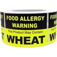 thumbnail image 1 of "FOOD ALLERGY WARNING, This Product May Contain: WHEAT" Labels | 2.5 x 3.5" Inches | 500 Pack, 1 of 1