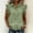 Army Green plus size sleeveless blouse a1, variant on Women's Plus Size Blouse Sleeveless Collared Ruffle Button Down Shirt Casual Party Wear Tops, White 2XL