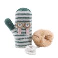 thumbnail image 2 of Dyfzdhu Children Warm Gloves Windproof Thickened Mitten Cute Plush Kids Gloves Green, 2 of 3