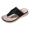 thumbnail image 1 of IUJSOY Flip Flops for Women Arch Support Thick Athletic Cushion Walking Sandals Rhinestone Slides, 1 of 8