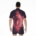 thumbnail image 2 of Fiery Star Of David Short Sleeve Men'S Rompers, Jewish Casual Summer Jumpsuits Outfit, 2 of 4