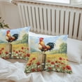 thumbnail image 5 of Rooster Outdoor Pillow Covers Pack of 2 Wildflowers Vintage Flowers Farm Watercolor Waterproof Throw Pillow Covers Decorative Cushion Cases for Patio Garden Tent Balcony Couch 18x18 inch, 5 of 8