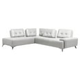 thumbnail image 1 of ACME Turano 2-Piece Leather Upholstered Sectional Sofa in Pearl White, 1 of 4